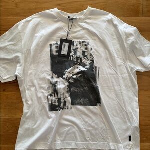 Ted Baker London White Graphic Tee NEW
